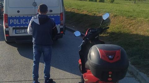 46-latek jechał skuterem po pasie awaryjnym autostrady A1