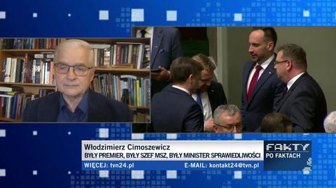 Cimoszewicz: PiS rozumie skalę ryzyka porażki w najbliższych wyborach parlamentarnych