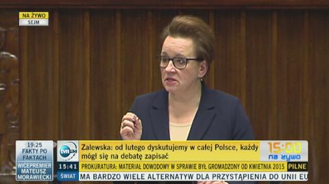 Anna Zalewska: Każdy mógł się na debatę zapisać