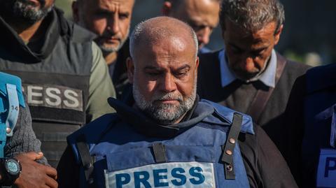 Wael Al-Dahdouh, szef palestyńskiej redakcji Al-Dżaziry, stracił po izraelskich atakach piątego członka rodziny w ciągu kilku miesięcy