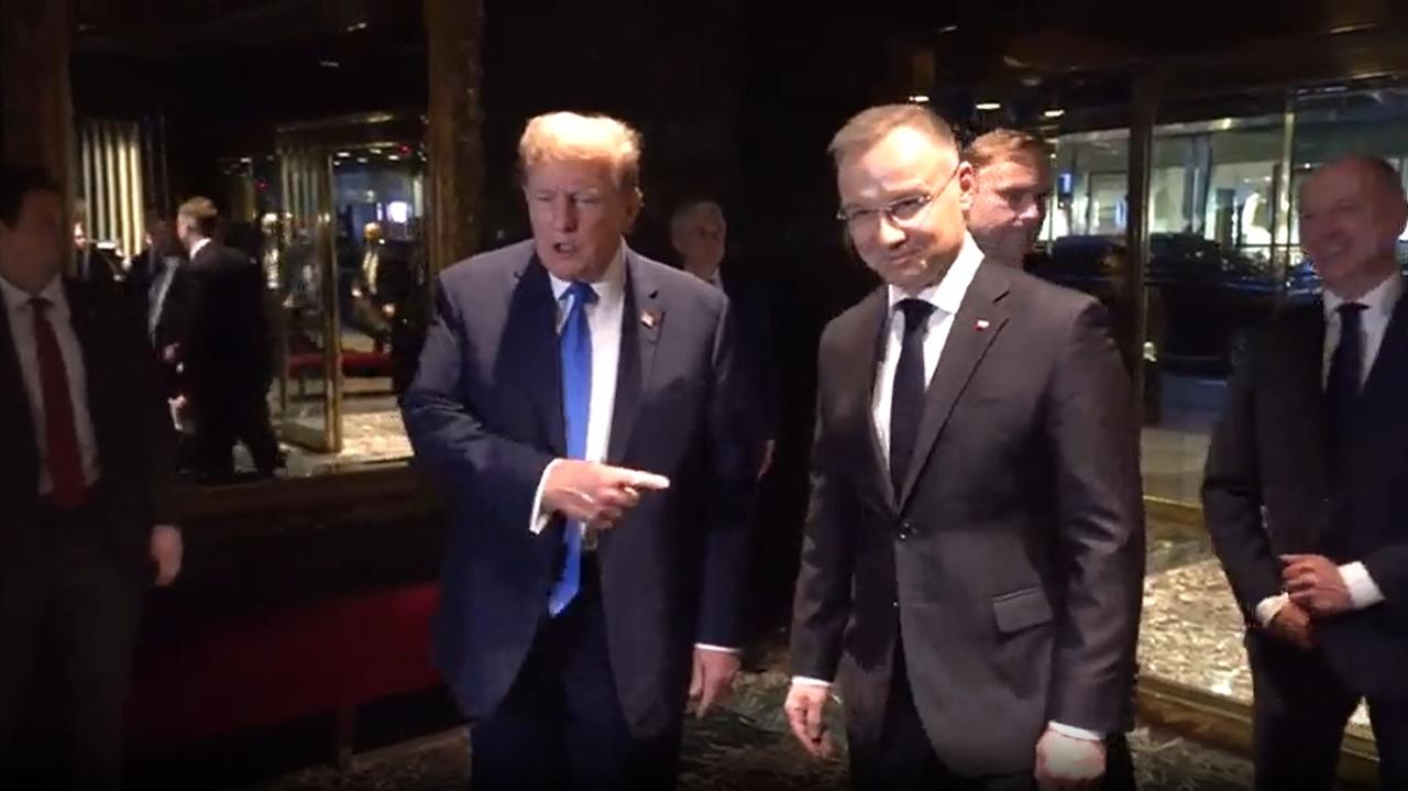 Prezydent Andrzej Duda spotkał się z Donaldem Trumpem w Nowym Jorku