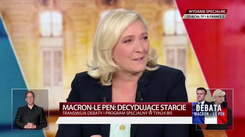 Le Pen: od pięciu lat widzę, że ludzie się martwią, także przyszłością