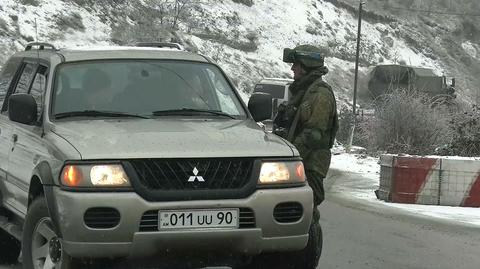 Punkt kontrolny rosyjskich sił pokojowych w Górskim Karabachu 