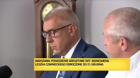 Posiedzenie aresztowe w sprawie Leszka Czarneckiego odroczone