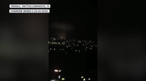 Nocny ostrzał w Charkowie (wideo z 26.02.2022)