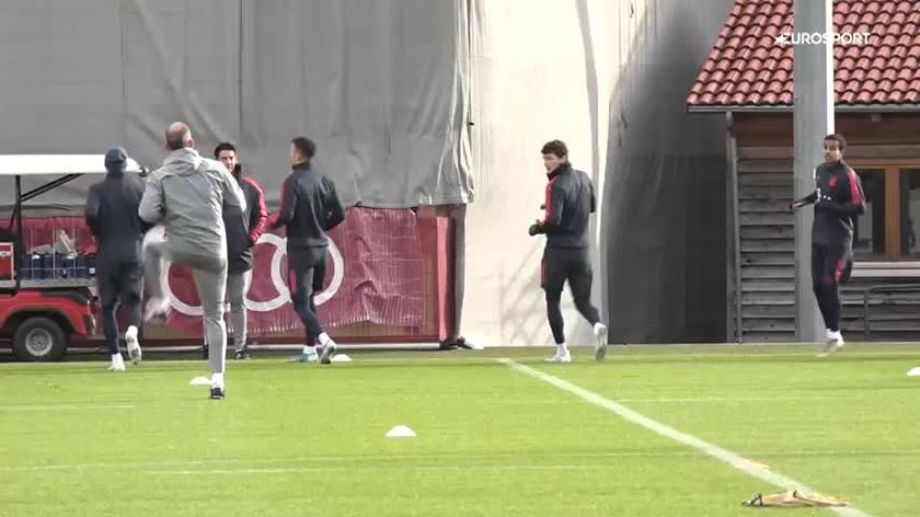 Robert Lewandowski during Bayern training