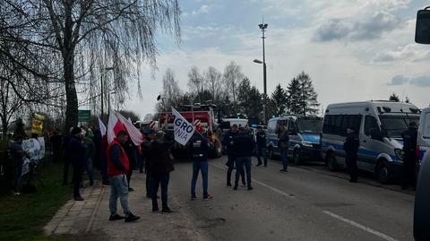 Rolnicy chcieli blokować tory, którymi do Polski wjeżdża ukraińskie zboże