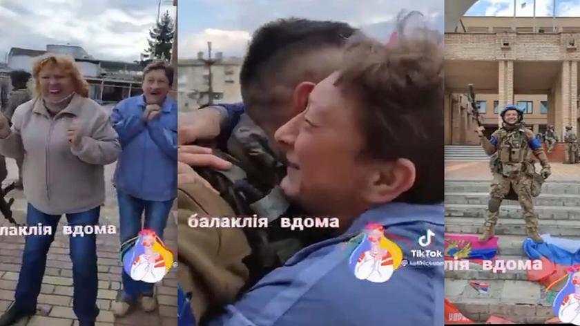 Uwolniona Bałaklija, ludzie reagują na ukraińskich żołnierzy  