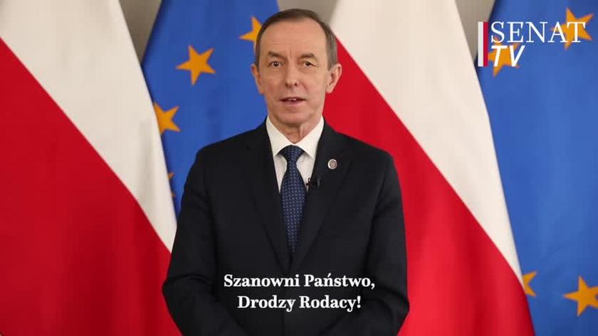 Życzenia dla Polonii od marszałka Senatu Tomasz Grodzkiego