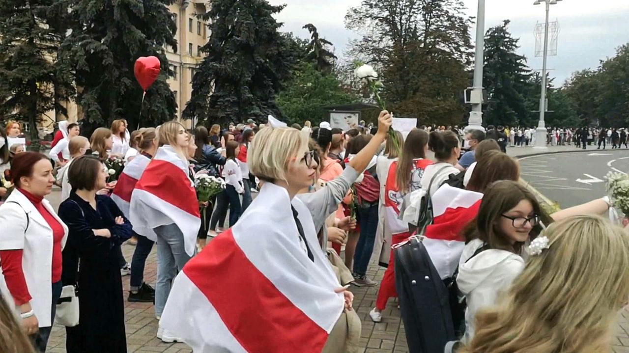 Belarus.  Women’s March in Minsk.  The militia detained the protesters