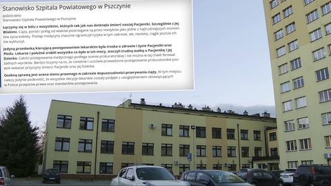 Dyrektor szpitala w Pszczynie: na tym etapie ferowanie wyroków jest nierozsądne