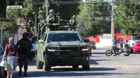 Meksyk. Policja patrolująca ulice w mieście Culiacan w stanie Sinaloa (wideo ilustracyjne)