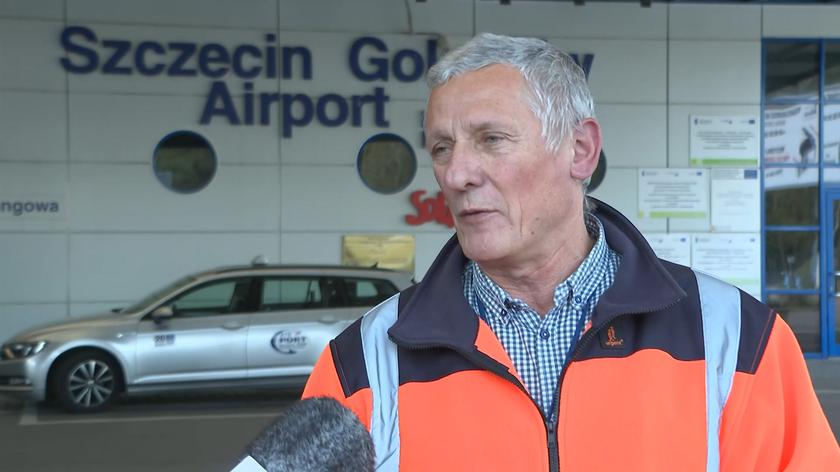 Kierownik zespołu dyżurnych na lotnisku w Goleniowie o problemach z dostępnością lotniska przed otwarciem Baltic Pipe