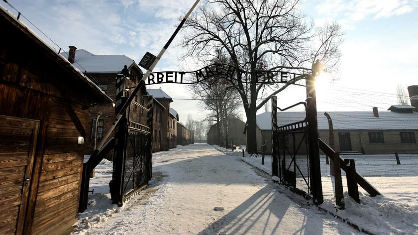 Teren byłego obozu zagłady Auschwitz-Birkenau (wideo archiwalne)