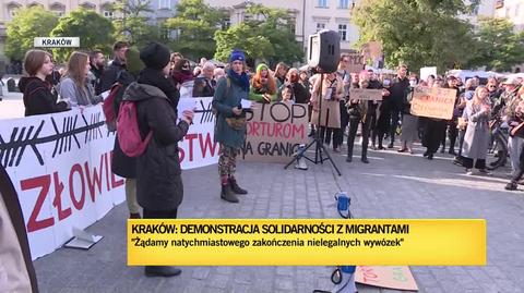 Marsz solidarności z migrantami w Krakowie