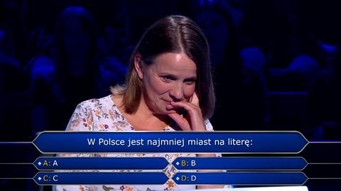 Na którą literę jest najmniej miast w Polsce? Pytanie w "Milionerach" za 10 tys. złotych