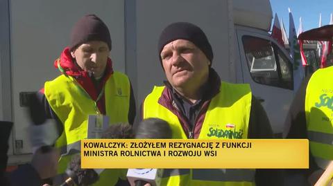 Rolnicy protestują w Szczecinie mimo dymisji ministra - cała rozmowa z rolnikami