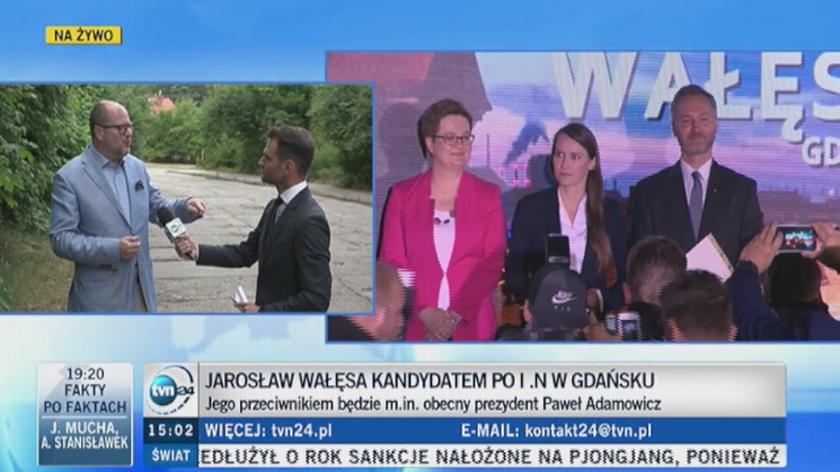 Paweł Adamowicz ocenia kandydaturę Jarosława Wałęsy