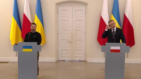 Prezydenci Zełenski i Duda odpowiadali na pytania