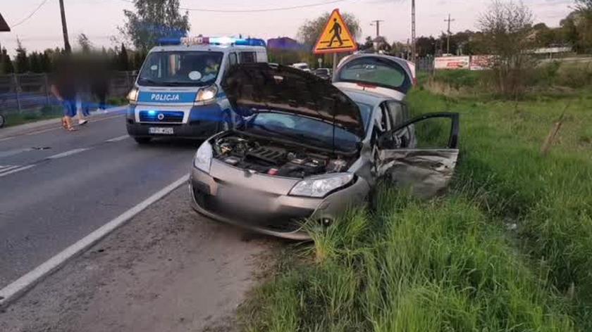 Wypadek na drodze krajowej 71 w Aleksandrowie Łódzkim