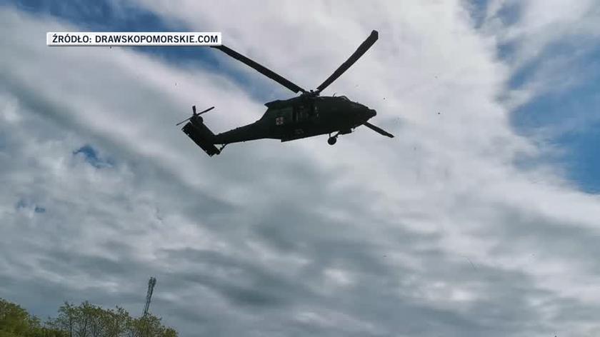 Black Hawk wylądował przed szpitalem w Drawsku Pomorskim 