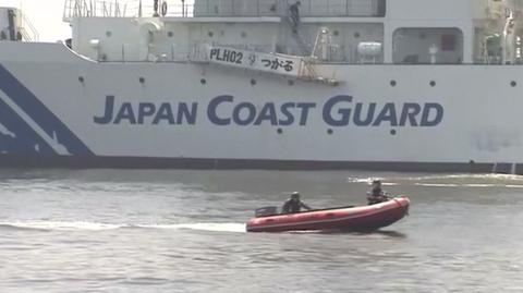 Interwencja japońskiej straży przybrzeżnej. Wideo archiwalne