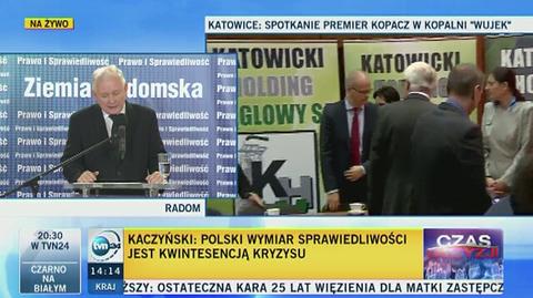 Kaczyński w Radomiu: byliśmy ofiarą tego systemu 