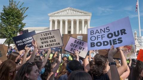 Protesty w sprawie prawa do aborcji przed Sądem Najwyższym USA
