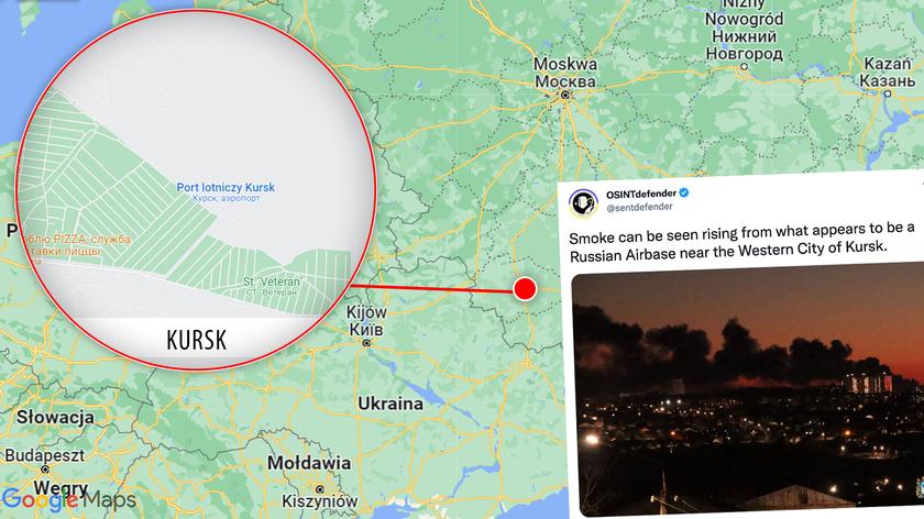 Kursk znajduje się około 100 km od granicy z Ukrainą