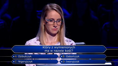 Pytanie w "Milionerach" o kość w nazwie