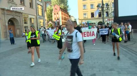 Wrocław. Protest w obronie wolności mediów