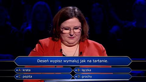 Deseń wypisz wymaluj jak na tartanie. Pytanie w "Milionerach" za 20 tysięcy złotych