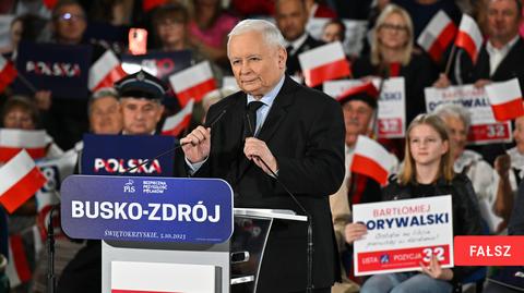 Kaczyński o liczbie ludności Polski i Hiszpanii