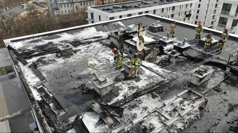 Pożar bloku w Lublinie. Policja zatrzymała mężczyznę (27.03.2024)