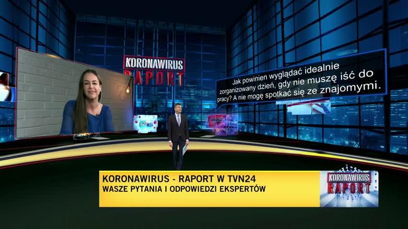 Jak powinien wyglądać idealnie zorganizowany dzień? Maria Rotkiel w "Koronawirus. Raport"