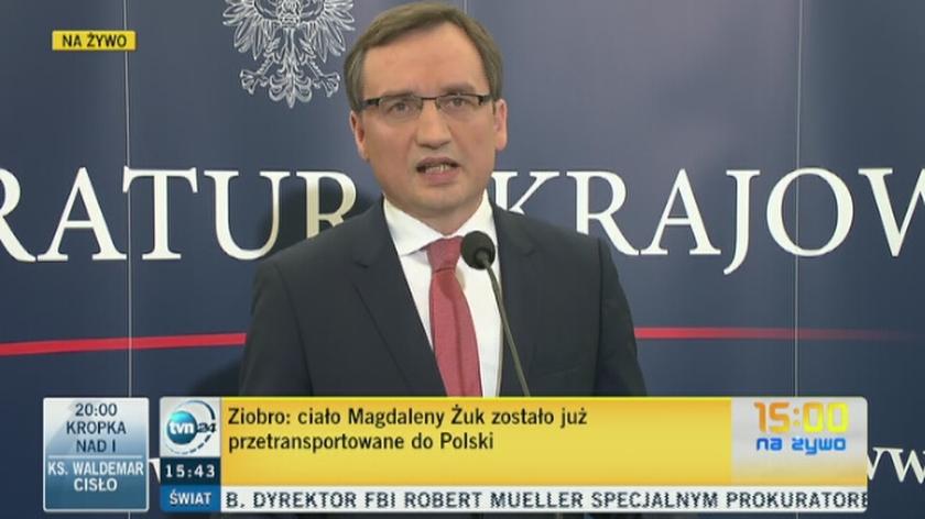 Zbigniew Ziobro o stanie śledztwa w sprawie śmierci Polki