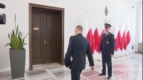 Paweł Mucha przyszedł na spotkanie ze Stanisławem Karczewskim w sprawie referendum
