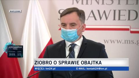 Ziobro został zapytany o wniosek o wycofanie oskarżenia wobec Daniela Obajtka w 2016 roku
