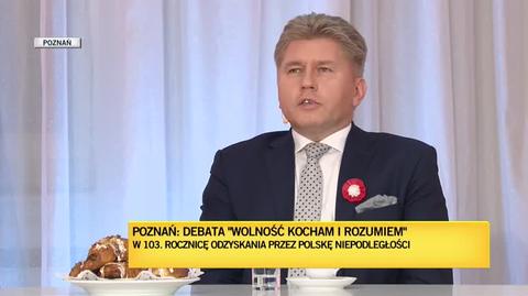 Prof. Matczak podczas debaty na rzecz demokracji w ramach projektu "Wolność kocham i rozumiem"