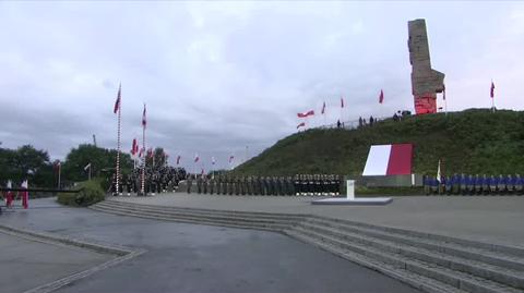 Westerplatte. Złożenie wieńca pod pomnikiem Obrońców Wybrzeża