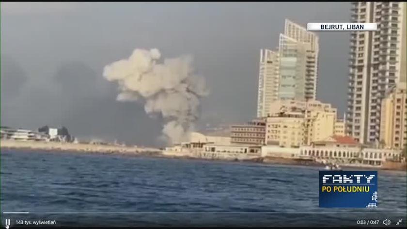 Silna eksplozja w Bejrucie 