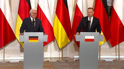 Andrzej Duda po spotkaniu z prezydentem Niemiec: głównym tematem naszej rozmowy była sytuacja związana z wojną na Ukrainie (materiał z 12.04.2022)