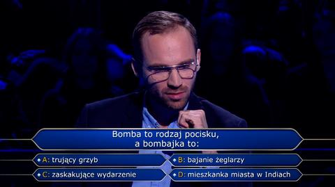 Co oznacza "bombajka"? Pytanie w "Milionerach"