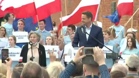Całe wystąpienie Wandy Traczyk-Stawskiej na placu Zamkowym