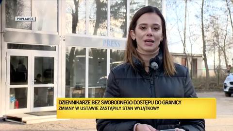 Dziennikarze bez swobodnego dostępu do granicy. Relacja reporterki TVN24