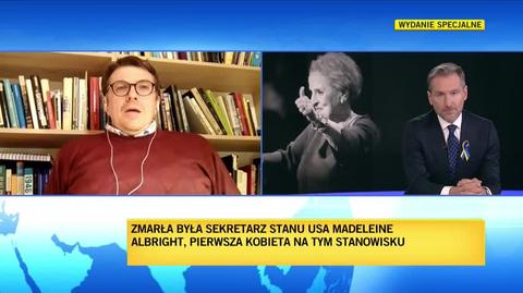 Jacek Stawiski o Albright: była jastrzębiem polityki amerykańskiej