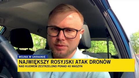 Ołeh Biłecki o zmasowanym rosyjskim ataku dronami na Kijów 