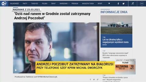 Michał Dworczyk o zatrzymaniu Andrzeja Poczobuta. Wypowiedź z 25 marca 2021 roku