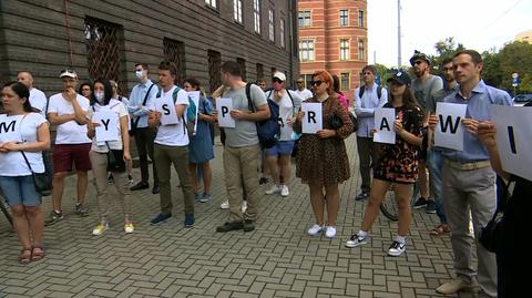 Protest przed komendą we Wrocławiu. Chodzi o sprawę śmierci 25-letniego Dmytra