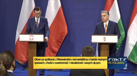 Viktor Orban na wspólnej konferencji z premierem Morawieckim